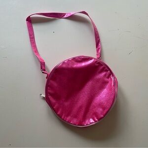 Pink glitter circle bag